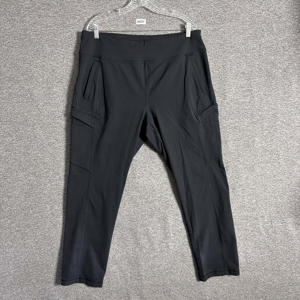 Duluth Trading Women’s XLx29 Black Namastash NoGa Straight Leg Sweatpants